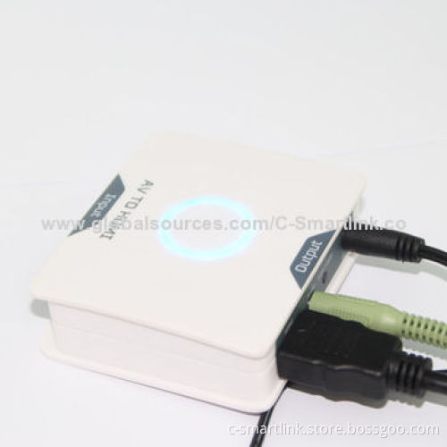 AV to HDMI Converter, Converter with 5V DC Power Supply, PAL/NTSC Input Video System, 1080P